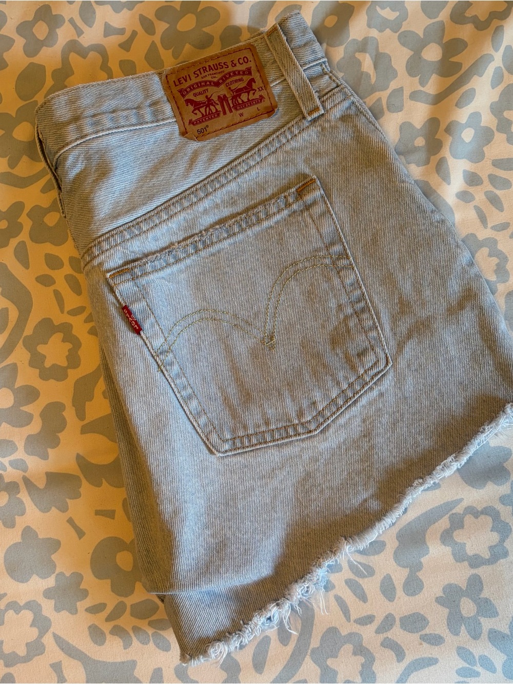Levi's Light Wash Denim Cut-Off Shorts